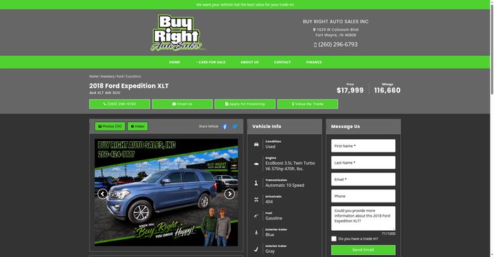 Dealer listing snapshot
