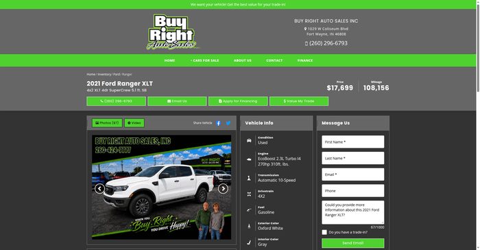 Dealer listing snapshot