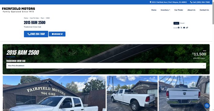 Dealer listing snapshot